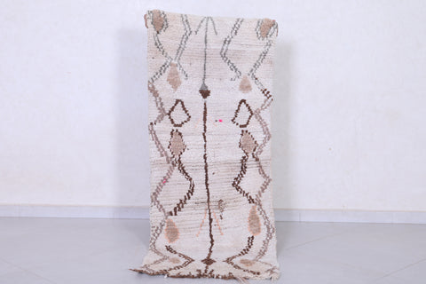 Vintage handmade moroccan berber runner rug 2.2 FT X 5.5 FT