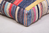 Berber Moroccan old handmade rug Kilim Pouf