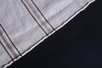 Beige flatwoven berber moroccan rug - 6.2 FT X 8.6 FT