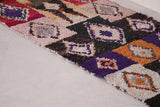 Berber moroccan Boucherouite runner rug 3.1 FT X 9.2 FT