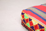 Colorful Moroccan handmade Kilim rug Pouf