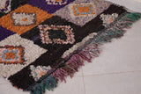 Berber moroccan Boucherouite runner rug 3.1 FT X 9.2 FT
