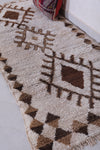Vintage handmade moroccan berber runner rug 2.7 FT X 6.6 FT