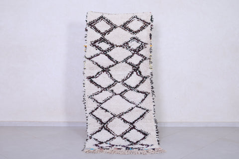 Vintage handmade moroccan berber rug 3 FT X 6.5 FT