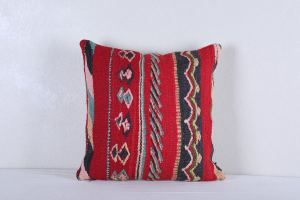 Two Moroccan handwoven kilim pillows