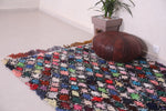 Vintage moroccan boucherouite rug 5 FT X 6.1 FT