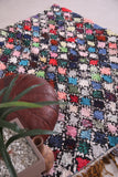 Vintage moroccan boucherouite rug 5 FT X 6.1 FT