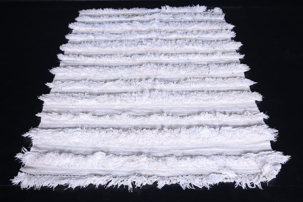 Moroccan Area Rug 3.7 FT x 5.6 FT | Handwoven Authentic Design