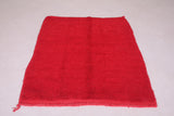 Red berber Moroccan carpet  3.5 FT X 4.8 FT