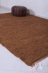 All wool custom carpet, Handmade berber brown rug