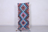 Vintage handmade moroccan berber rug 2.5 FT X 6.6 FT