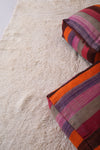 Two Moroccan kilim handmade rug berber poufs