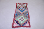 Colourful handmade moroccan berber rug 2.2 FT X 5.7 FT