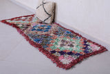 Colourful handmade moroccan berber rug 2.2 FT X 5.7 FT