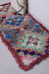 Colourful handmade moroccan berber rug 2.2 FT X 5.7 FT