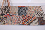 Moroccan handwoven kilim 3.6 FT X 3.6 FT