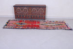Vintage handmade moroccan berber rug 2.4 FT X 7.6 FT
