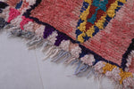 Vintage handmade moroccan berber rug 2.4 FT X 7.6 FT