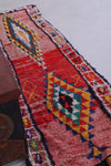 Vintage handmade moroccan berber rug 2.4 FT X 7.6 FT