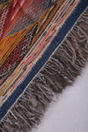 Colorful moroccan handwoven kilim 3.5 FT X 5.2 FT