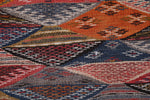 Colorful moroccan handwoven kilim 3.5 FT X 5.2 FT