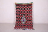 Vintage handmade berber moroccan rug 4.2 FT X 7.9 FT