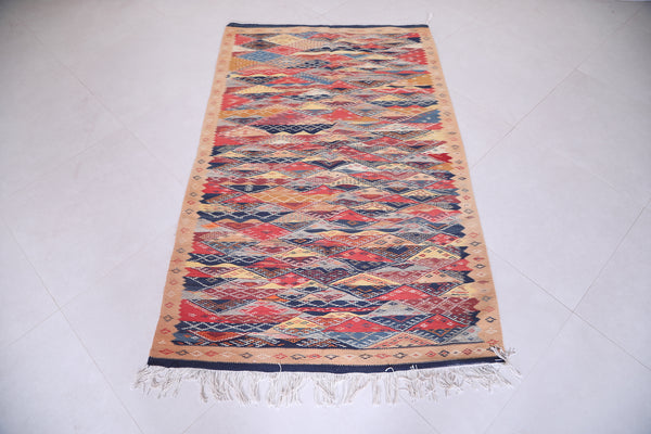 Moroccan Colorful Handwoven Kilim | 3.5 x 5.8 ft