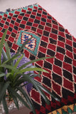 Vintage handmade berber moroccan rug 4.2 FT X 7.9 FT