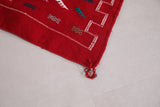 Red Moroccan kilim 3.3 FT X 4.6 FT