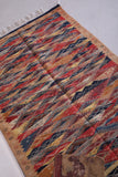 Moroccan colorful handwoven kilim 3.5 FT X 5.8 FT
