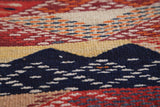 Moroccan colorful handwoven kilim 3.5 FT X 5.8 FT