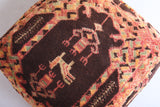 Vintage handmade moroccan ottoman pouf 24’’ X 24” X 7.8’’