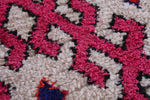 Vintage handmade moroccan berber rug 2.3 FT X 5.6 FT