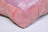 Two handmade berber rug moroccan azilal poufs