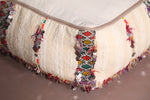 Two handwoven moroccan vintage rug Kilim Poufs