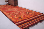Vintage handmade moroccan hallway rug 5.1 FT X 14.5 FT
