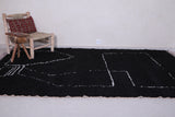 Custom berber carpet, Handmade black wool rug