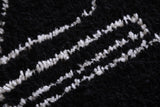Custom berber carpet, Handmade black wool rug