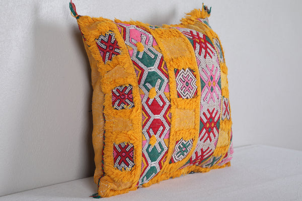 Vintage kilim Moroccan pillow 16.5 INCHES X 18.5 INCHES