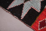 Small Runner berber boucherouite rug 3.5 FT X 8.1 FT