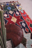 Small Runner berber boucherouite rug 3.5 FT X 8.1 FT