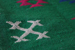 Green Moroccan kilim 3.3 FT X 4.3 FT