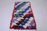 Colourful handmade moroccan berber rug 2.6 FT X 5.6 FT