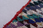 Colourful handmade moroccan berber rug 2.6 FT X 5.6 FT