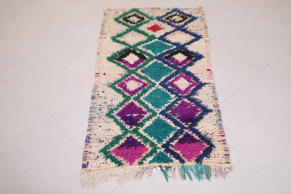 Azilal colorful moroccan runner Rug 2.2 FT X 4.8 FT