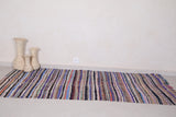 Moroccan boucherouite Handmade carpet 4.3 FT X 7.7 FT