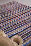 Moroccan boucherouite Handmade carpet 4.3 FT X 7.7 FT