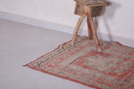 Old vintage handmade berber rug 2.5 FT X 5.1 FT