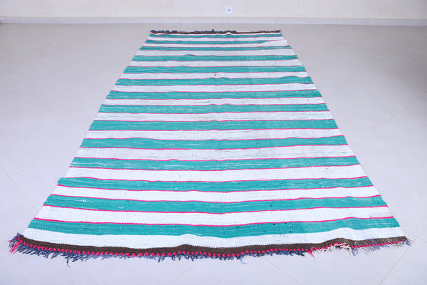 Vintage berber runner rug – 5.4 x 11.1 FT | Striped Moroccan handmade rug