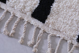 Black and white Moroccan carpet - Custom handmade rug